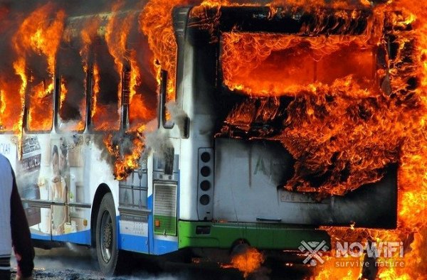 Действия при пожаре в автобусе