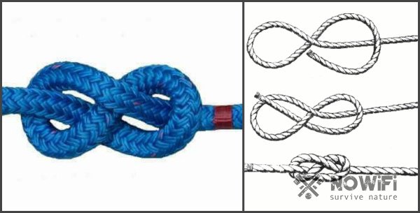 Как завязать узел на веревке, схема